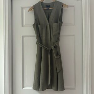 Donating Monday DKNY green button down dress.